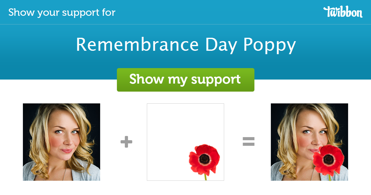 Remembrance Day Poppy - Support Campaign  Twibbon