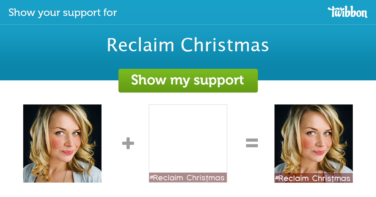 Reclaim Christmas Support Campaign Twibbon