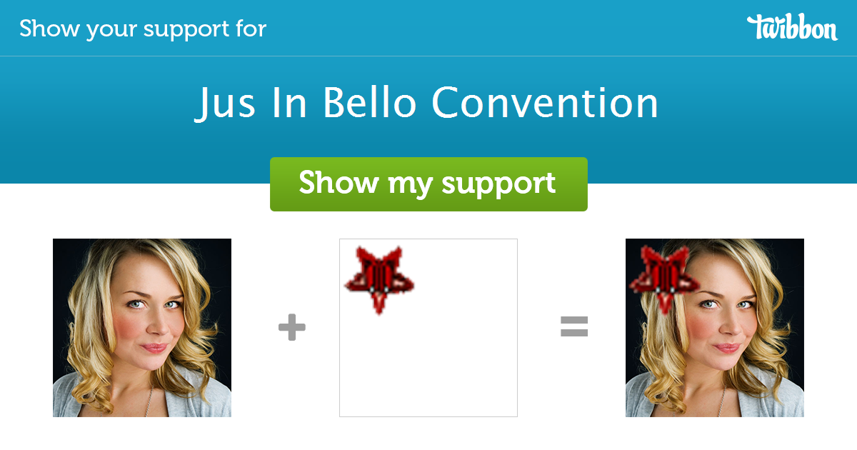 Jus In Bello Convention Support Campaign Twibbon