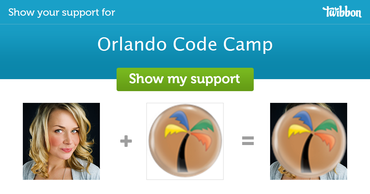 Orlando Code Camp Support Campaign Twibbon