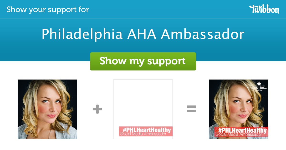 Philadelphia AHA Ambassador Support Campaign Twibbon