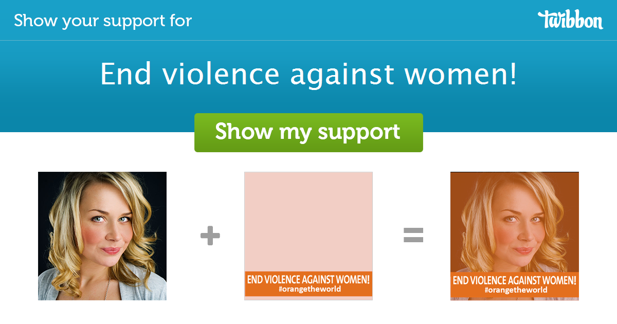 End violence against women! - Support Campaign  Twibbon