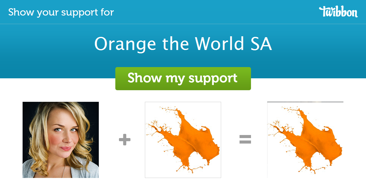 Orange The World Sa Support Campaign Twibbon