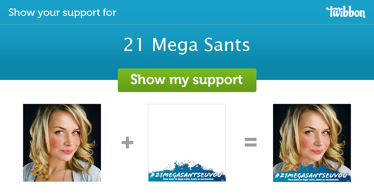 21 Mega Sants Support Campaign Twibbon