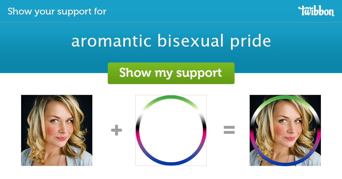 Aromantic Bisexual Pride Support Campaign Twibbon