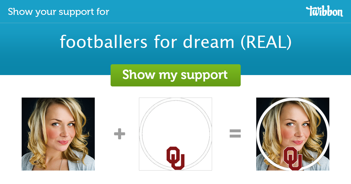 Footballers For Dream Real Support Campaign Twibbon 